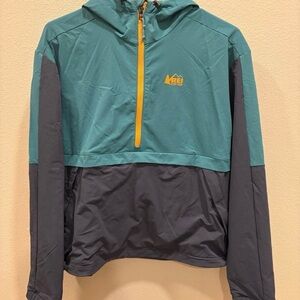 REI Co-op Teal and Navy Hooded Jacket
